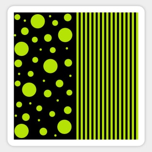 Spots and Stripes - Lime Green Sticker